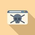 Internet software icon flat vector. Malware report Royalty Free Stock Photo