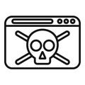 Internet software icon outline vector. Malware report Royalty Free Stock Photo