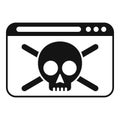 Internet software icon simple vector. Malware report Royalty Free Stock Photo