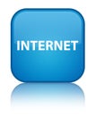 Internet special cyan blue square button