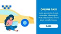 Internet Taxi Service Landing Page Vector Template