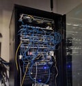 Internet technology cables server room