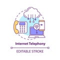 Internet telephony concept icon
