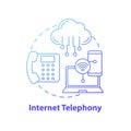Internet telephony concept icon