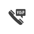 Internet telephony vector icon