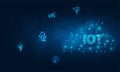 Internet of thing cloud digital technology design iot world security Royalty Free Stock Photo