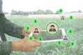 Internet of things agriculture concept,smart farming