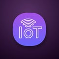 Internet of things app icon Royalty Free Stock Photo
