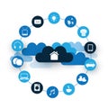 Internet Of Things, Digital Home And Networks Design Concept With Icons Royalty Free Stock Photo