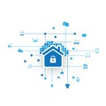 Internet Of Things, Digital Home And Networks Design Concept, Safe House