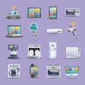 Internet of things flat icons set Royalty Free Stock Photo