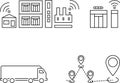 Internet of things icon set. IOT Symbols design. Smart device. Industry. Artificial intelligence. Automated machine