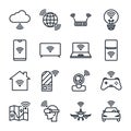 Internet of things icon set. Royalty Free Stock Photo
