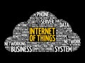 Internet of Things IOT word cloud Royalty Free Stock Photo