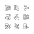 Internet of things pixel perfect linear icons set Royalty Free Stock Photo