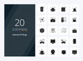 20 Internet Of Things Solid Glyph icon for presentation Royalty Free Stock Photo