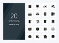 20 Internet Of Things Solid Glyph icon for presentation Royalty Free Stock Photo