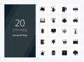 20 Internet Of Things Solid Glyph icon for presentation Royalty Free Stock Photo