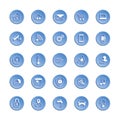 Internet of things web icon set. Icon set of automation system and smart home control. Vector illustration Royalty Free Stock Photo