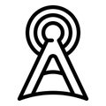 Internet tower icon, outline style