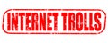 Internet trolls stamp on white background Royalty Free Stock Photo
