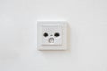 Internet and tv outlet , cable tv box socket Royalty Free Stock Photo