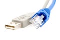 Internet and usb cable Royalty Free Stock Photo