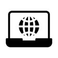 Internet vector glyph flat icon Royalty Free Stock Photo
