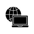 Internet vector icon. cloud service illustration sign. www symbol. World Wide Web logo. Royalty Free Stock Photo