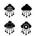 Internet vector icon. cloud service illustration sign. www symbol. World Wide Web logo. Royalty Free Stock Photo