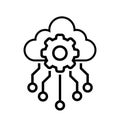 Internet vector icon. cloud service illustration sign. www symbol. World Wide Web logo. Royalty Free Stock Photo