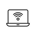 Internet vector thin line icon Royalty Free Stock Photo