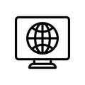 Internet vector thin line icon Royalty Free Stock Photo