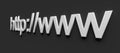 Internet web address http www in search bar of browser Royalty Free Stock Photo