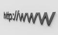 Internet web address http www in search bar of browser Royalty Free Stock Photo