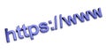 Internet web address https www in search bar of browser. Communication concept