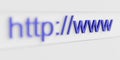 Internet web address url http www in search bar of browser in focus Royalty Free Stock Photo