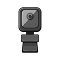 internet web camera cartoon vector illustration Royalty Free Stock Photo