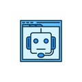 Internet or Web Chatbot vector concept colored icon or sign