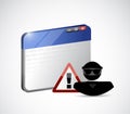 internet web hacker. security warning concept