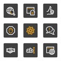 Internet web icons, grey buttons series Royalty Free Stock Photo