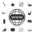internet web iconSet of Human weakness and Addiction element icon. Premium quality graphic design. Signs, outline symbols collecti