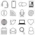 Internet web line icons set Royalty Free Stock Photo