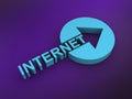 internet word on purple