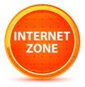 Internet Zone Natural Orange Round Button Royalty Free Stock Photo