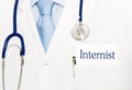 Internist with stethoscope