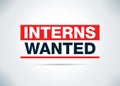 Interns Wanted Abstract Flat Background Design Illustration