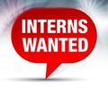 Interns Wanted Red Bubble Background