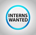 Interns Wanted Round Blue Push Button Royalty Free Stock Photo