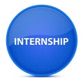 Internship aesthetic glossy blue round button abstract